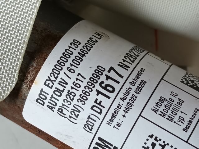 bontott OPEL ASTRA J Bal első Függöny Légzsák