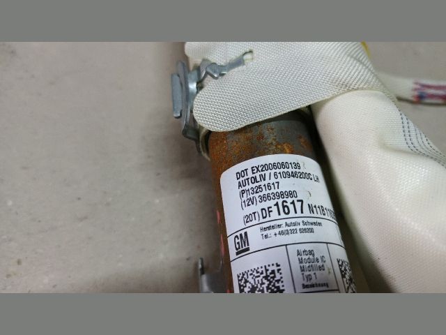 bontott OPEL ASTRA J Bal első Függöny Légzsák