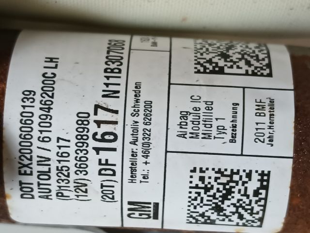 bontott OPEL ASTRA J Bal első Függöny Légzsák