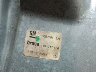 bontott OPEL ASTRA J Bal hátsó Ablakemelő Szerkezet (Elektromos)