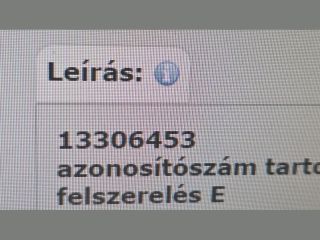 bontott OPEL ASTRA J Bal Hátsó Lámpa