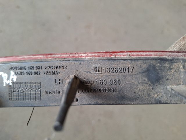 bontott OPEL ASTRA J Bal hátsó Prizma