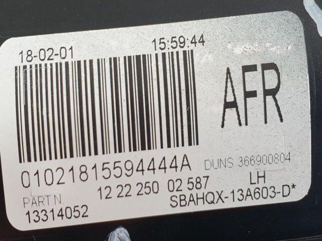 bontott OPEL ASTRA J Bal Külső Hátsó Lámpa