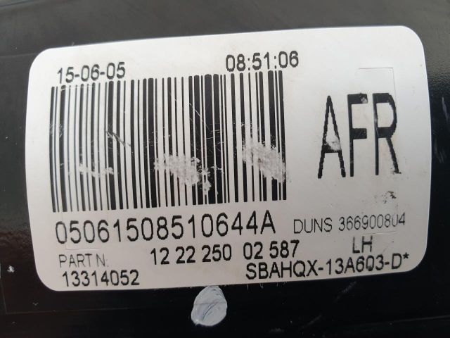 bontott OPEL ASTRA J Bal Külső Hátsó Lámpa