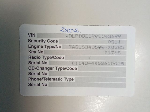 bontott OPEL ASTRA J Biztosítéktábla Csomagtér