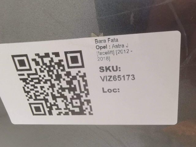 bontott OPEL ASTRA J Első Lökhárító (Üresen)