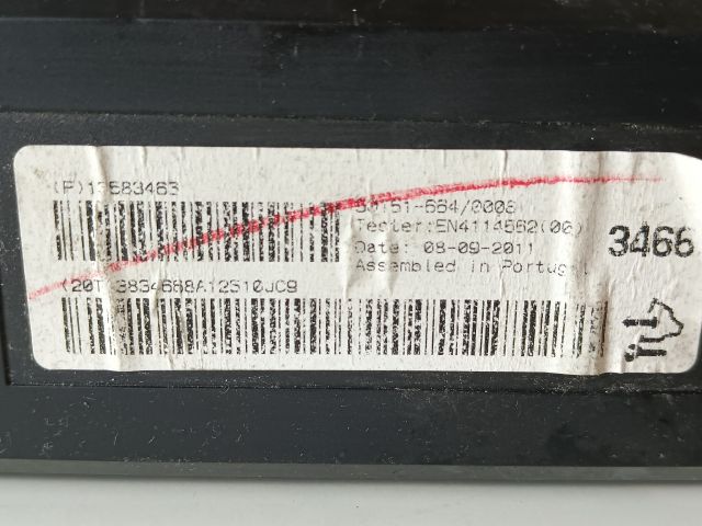 bontott OPEL ASTRA J Fűtés Vezérlő Modul