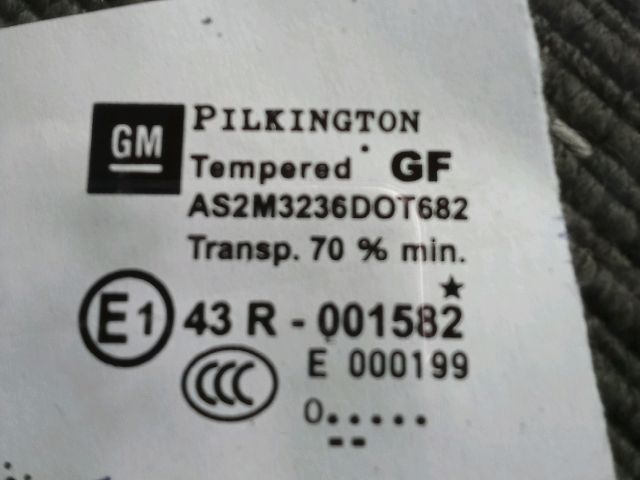 bontott OPEL ASTRA J Jobb A Oszlop Oldalablak Üveg