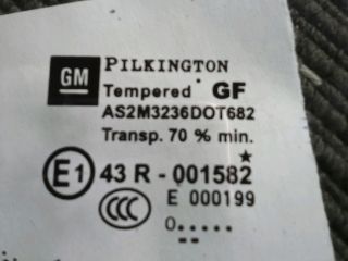 bontott OPEL ASTRA J Jobb A Oszlop Oldalablak Üveg