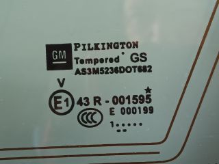 bontott OPEL ASTRA J Jobb C Oszlop Oldalablak Üveg