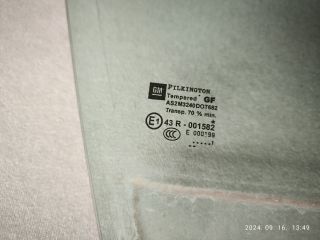 bontott OPEL ASTRA J Jobb első Ablak