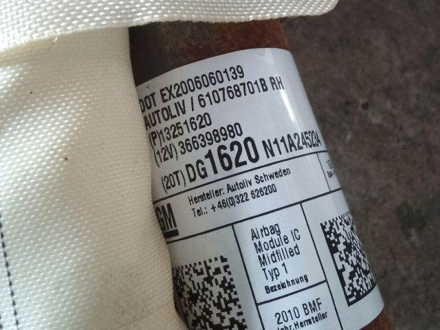 bontott OPEL ASTRA J Jobb első Függöny Légzsák