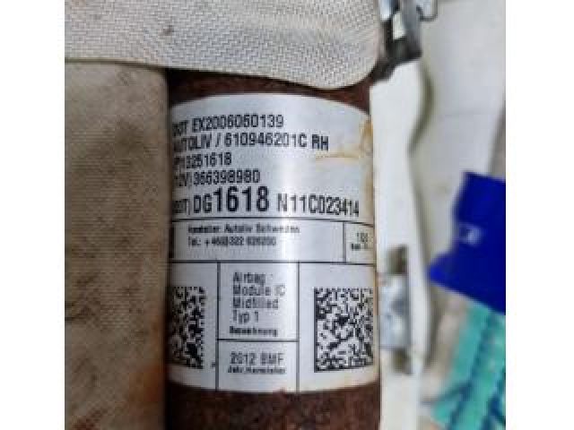 bontott OPEL ASTRA J Jobb Fejlégzsák