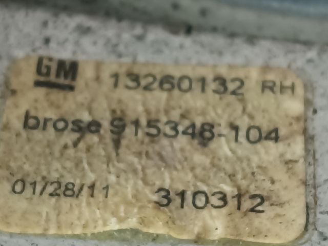 bontott OPEL ASTRA J Jobb hátsó Ablakemelő Szerkezet (Mechanikus)