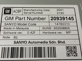 bontott OPEL ASTRA J Multifunkciós Kijelző