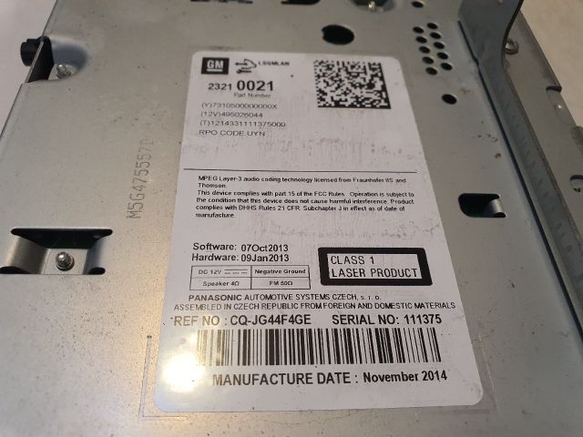 bontott OPEL ASTRA J Rádió / CD