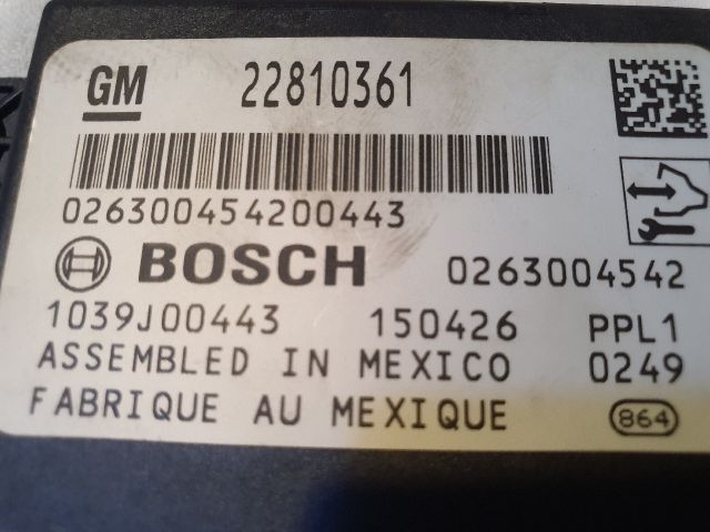 bontott OPEL ASTRA J Tolatóradar Elektronika