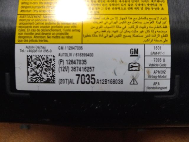 bontott OPEL ASTRA J Utasoldali Légzsák