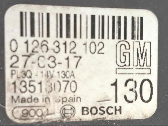 bontott OPEL ASTRA K Generátor