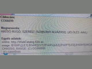 bontott OPEL ASTRA K Hátsó Rugó Pár