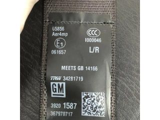 bontott OPEL ASTRA K Bal hátsó Biztonsági Öv