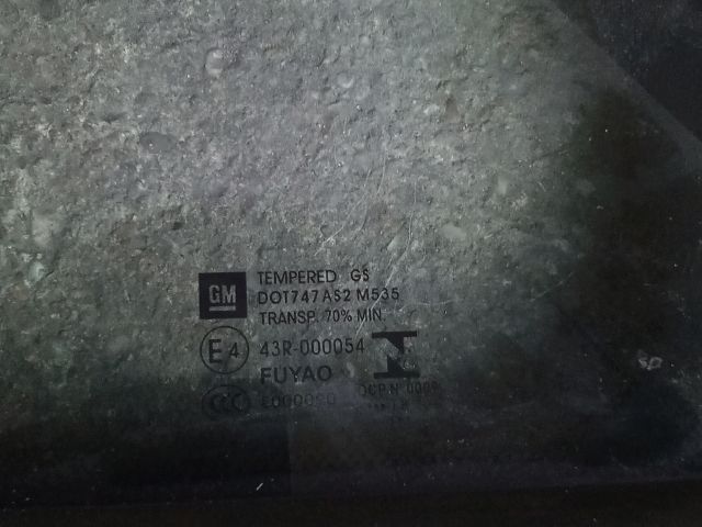 bontott OPEL ASTRA K Bal hátsó Fixüveg (Ajtóban)