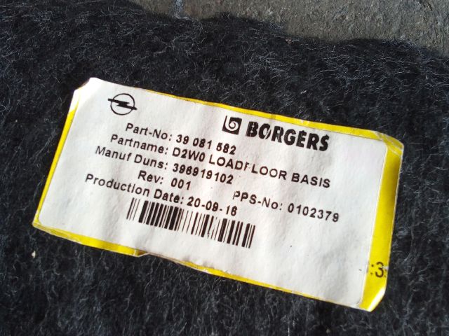 bontott OPEL ASTRA K Csomagtér Kárpit