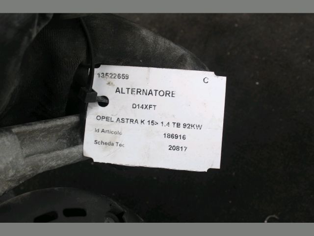 bontott OPEL ASTRA K Generátor