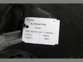 bontott OPEL ASTRA K Generátor