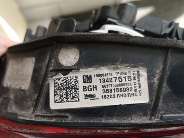 bontott OPEL ASTRA K Jobb Belső Hátsó Lámpa