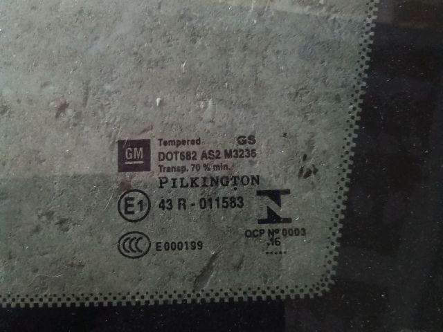 bontott OPEL ASTRA K Jobb C Oszlop Oldalablak Üveg