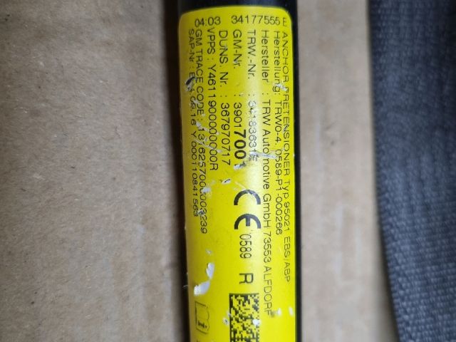 bontott OPEL ASTRA K Jobb első Övfeszítő