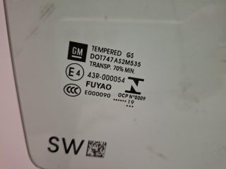 bontott OPEL ASTRA K Jobb hátsó Ablak