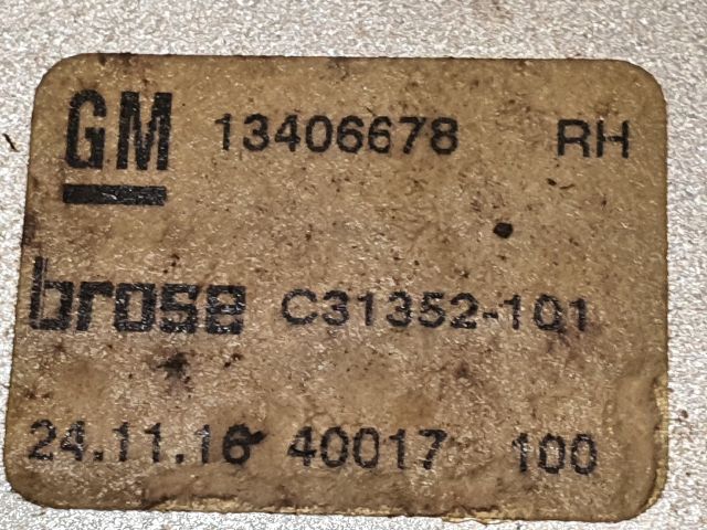 bontott OPEL ASTRA K Jobb hátsó Ablakemelő Szerkezet (Elektromos)