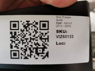 bontott OPEL ASTRA K Jobb Hátsó Lámpa