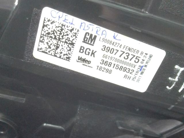 bontott OPEL ASTRA K Jobb Külső Hátsó Lámpa