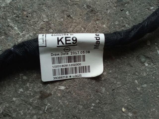 bontott OPEL ASTRA K Műszerfal Kábelköteg