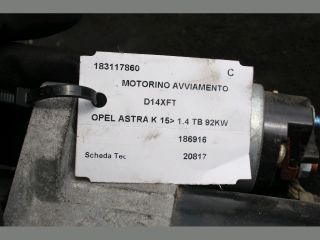 bontott OPEL ASTRA K Önindító