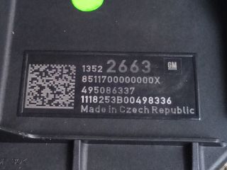 bontott OPEL ASTRA K Üzemanyag Befecskendező Vezérlő