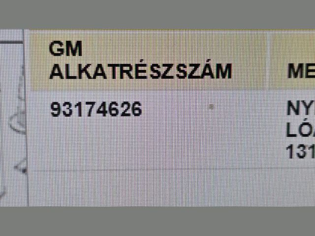 bontott OPEL COMBO Bal hátsó Ajtó (Üres lemez)