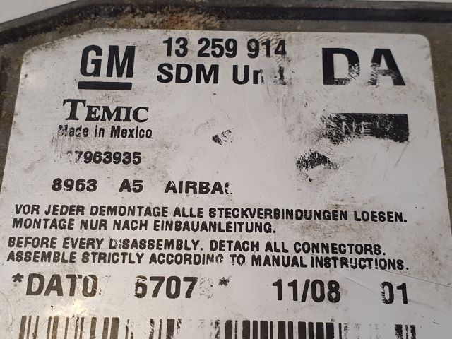 bontott OPEL COMBO Légzsák Elektronika