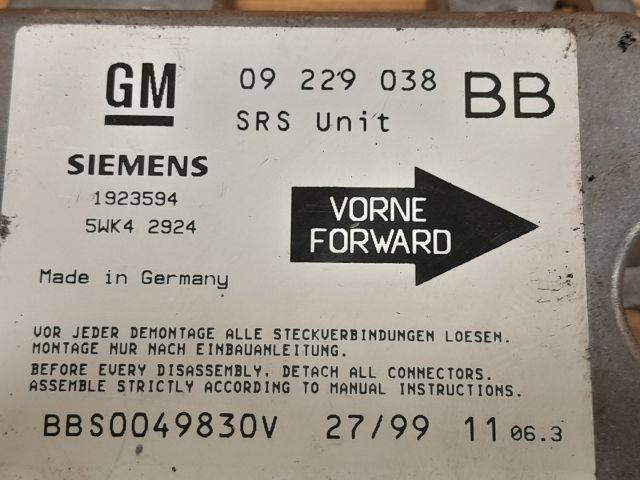 bontott OPEL CORSA B Légzsák Elektronika