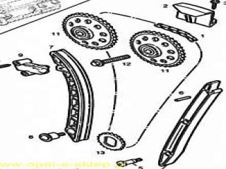 bontott OPEL CORSA C Vezérlés Lánc / Szíj Feszítő Görgő