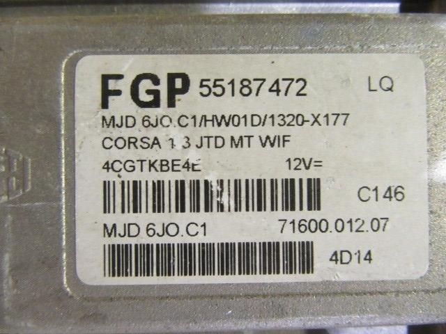 bontott OPEL CORSA C Motorvezérlő