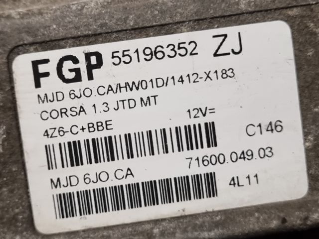 bontott OPEL CORSA C Motorvezérlő