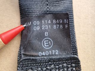 bontott OPEL CORSA C Hátsó középső Biztonsági Öv