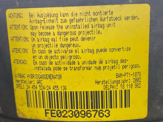 bontott OPEL CORSA C Kormánylégzsák