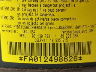 bontott OPEL CORSA C Kormánylégzsák