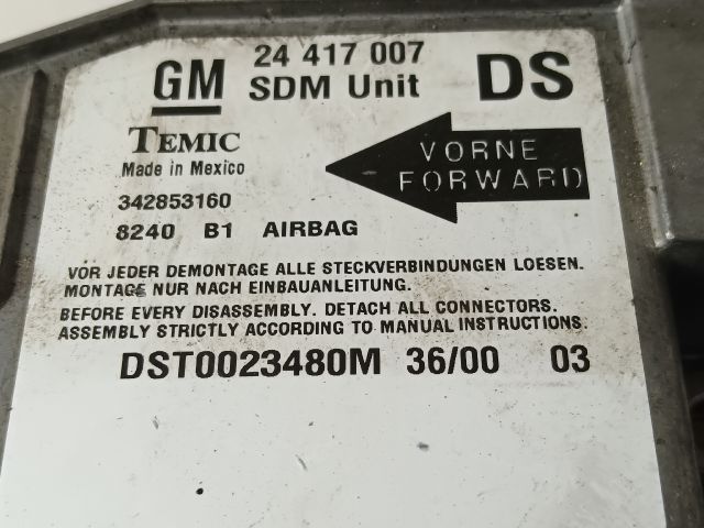 bontott OPEL CORSA C Légzsák Elektronika