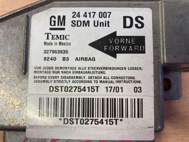 bontott OPEL CORSA C Légzsák Elektronika